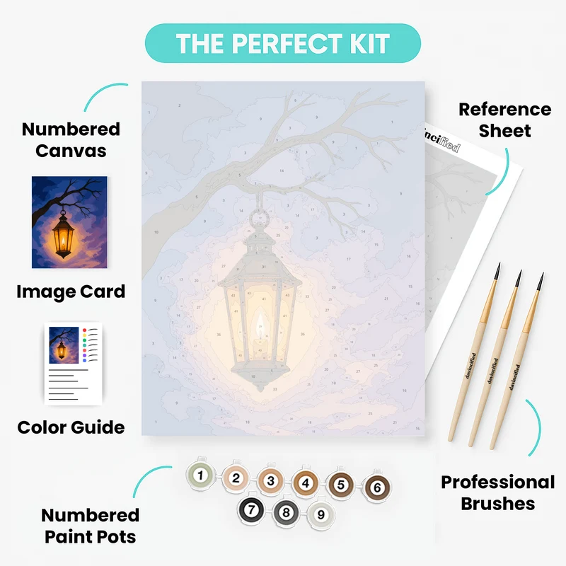 Lantern in the Dusk - Paint by Numbers Kit