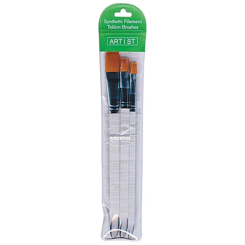 NAM Synthetic Filament Taklon Brushes Set of 3