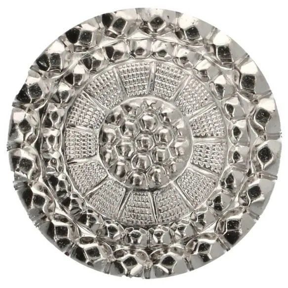 Knopf Zeelandknopf-Muster 28mm silber