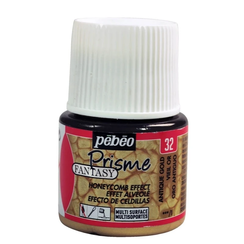 Pebeo - Fantasy Prisme - Honeycomb Effect - Antique Gold - 45ml