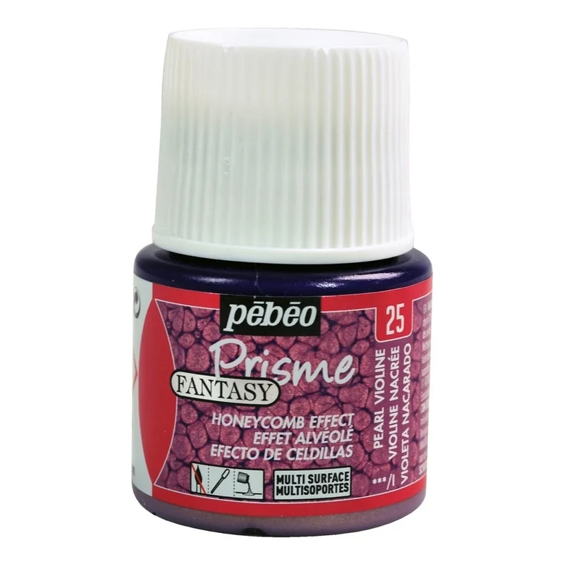 Pebeo - Fantasy Prisme - Honeycomb Effect - Pearl Violine - 45ml