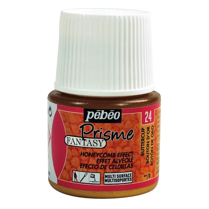 Pebeo - Fantasy Prisme - Honeycomb Effect - Buttercup - 45ml
