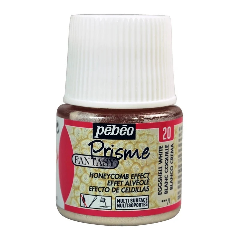 Pebeo - Fantasy Prisme - Honeycomb Effect - Eggshell White - 45ml