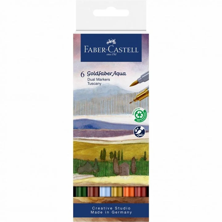 Goldfaber Aqua Dual Watercolor Marker Set Tuscany