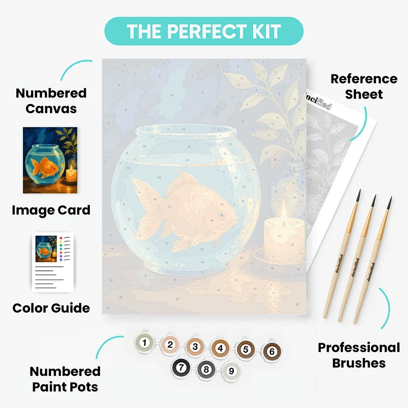 Goldfish by Candlelight - Paint by Numbers Kit