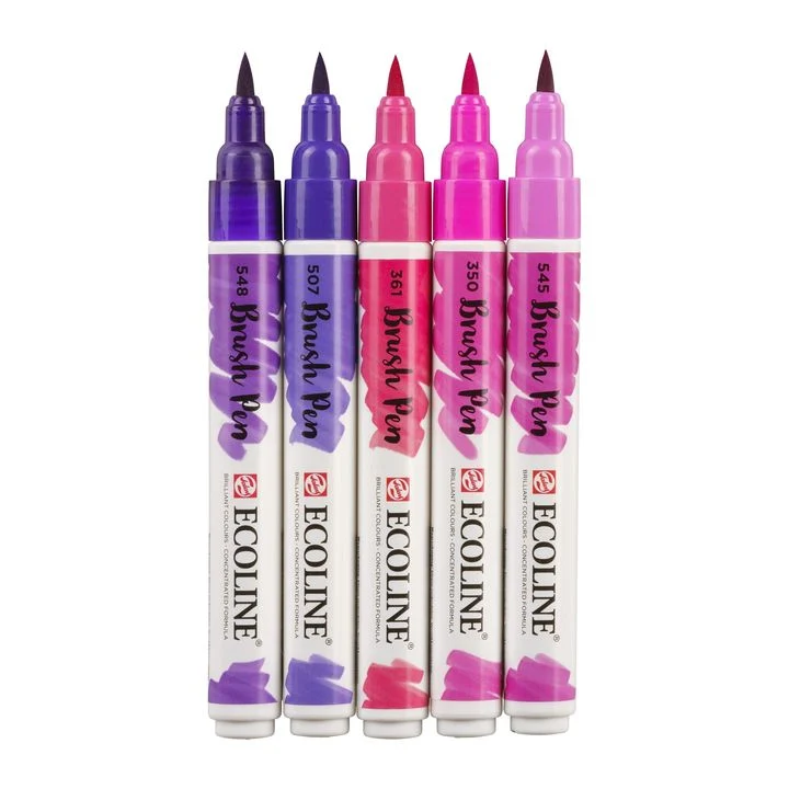 Ecoline Violet Watercolor Brush Pens