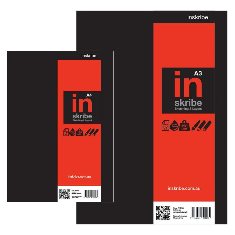 Inskribe Orange Label Harbound Sketchbook, 150gsm, 48 sheets