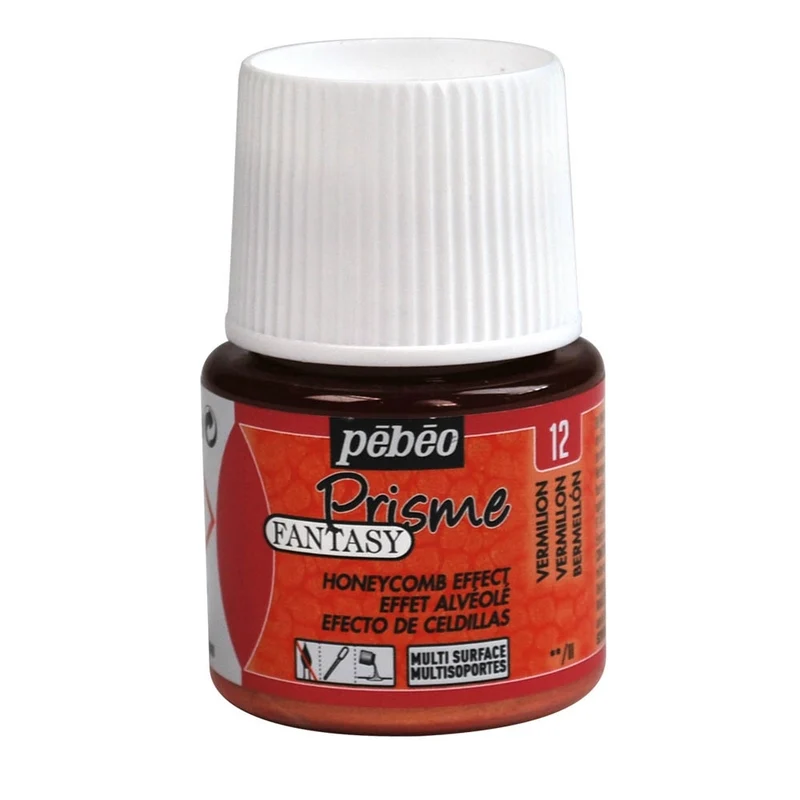Pebeo - Fantasy Prisme - Honeycomb Effect - Vermilion - 45ml