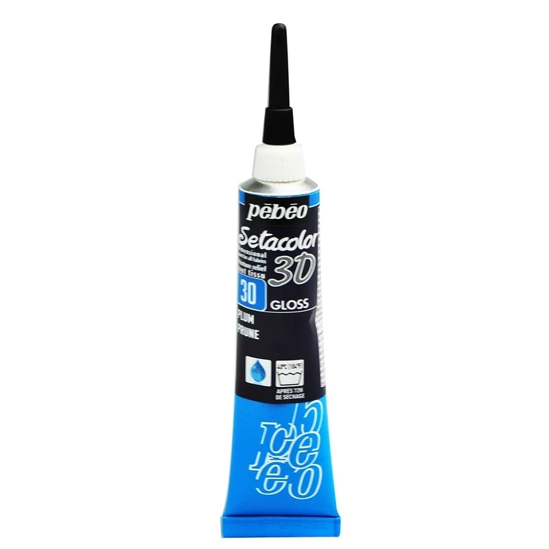 Pebeo - Setacolor Fabric & Textile 3D Gloss Effect - Plum 20ml