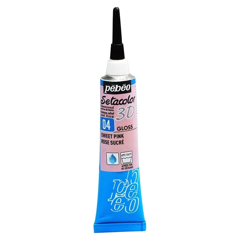Pebeo - Setacolor Fabric & Textile 3D Gloss Effect - Sweet Pink 20ml