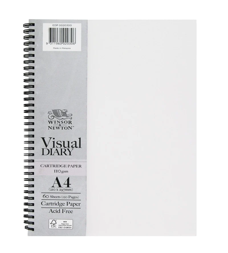 Winsor and Newton Visual Diary, 110gsm Cartridge Paper A4,