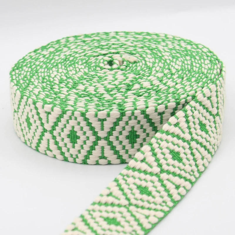 Gurtband 40mm Ethno grün