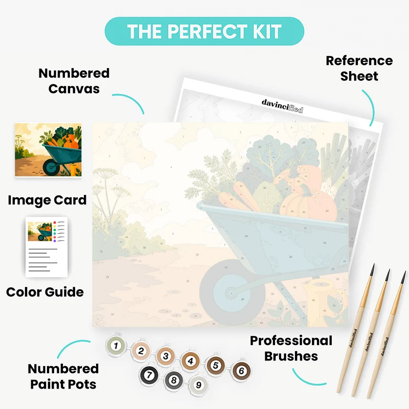 Wheelbarrow Harvest - Paint by Numbers Kit