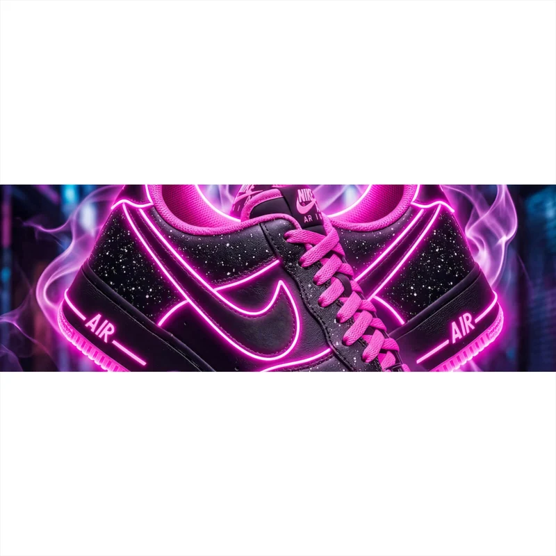 Acrylglasbild Neon Sneaker mit urbanem Flair Panorama