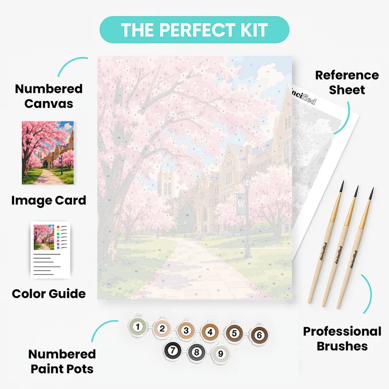UW Cherry Blossoms - Paint by Numbers Kit