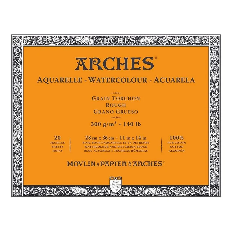 Arches Watercolour block, Rough 140lb 300gsm