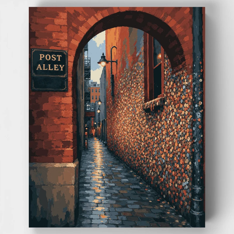 Post Alley Gum Wall - Paint by Numbers Kit