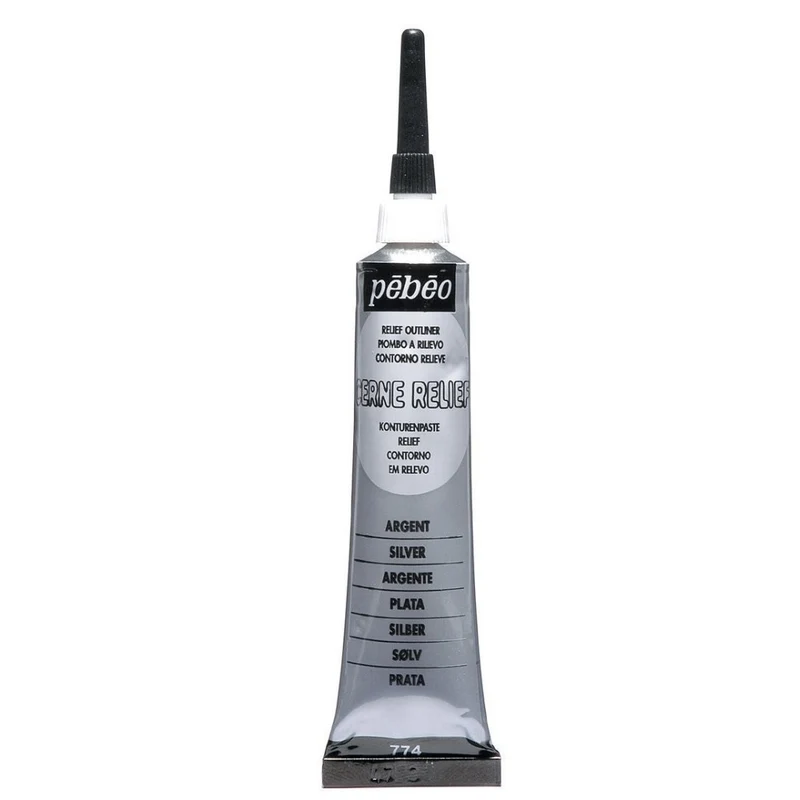 Pebeo - Vitrea 160 - Glass & Tile Paint - Gloss Outliner - Pearl 20ml