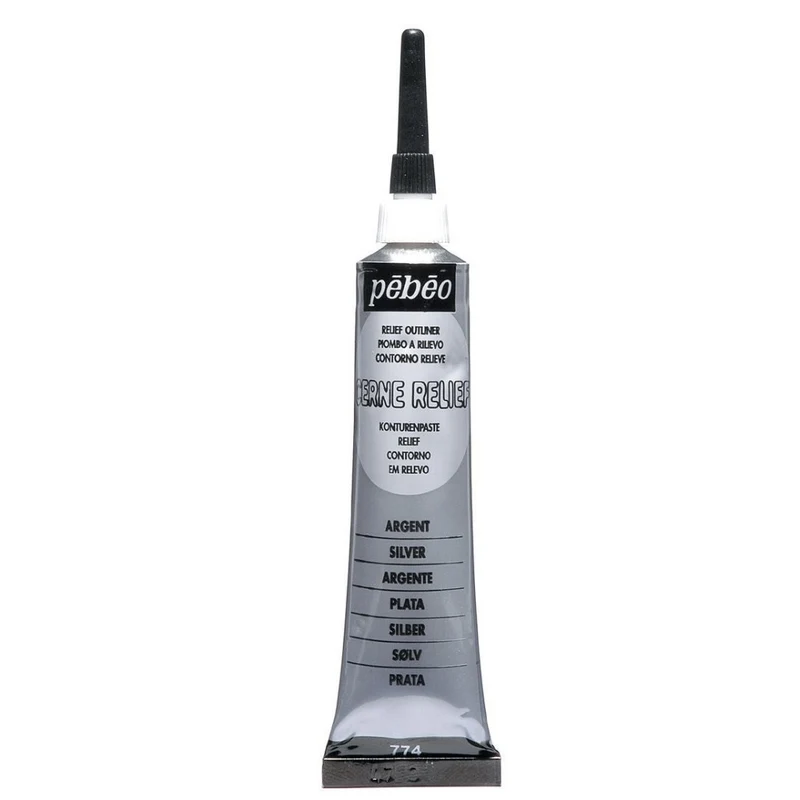 Pebeo - Vitrea 160 - Glass & Tile Paint - Gloss Outliner - Pearl 20ml