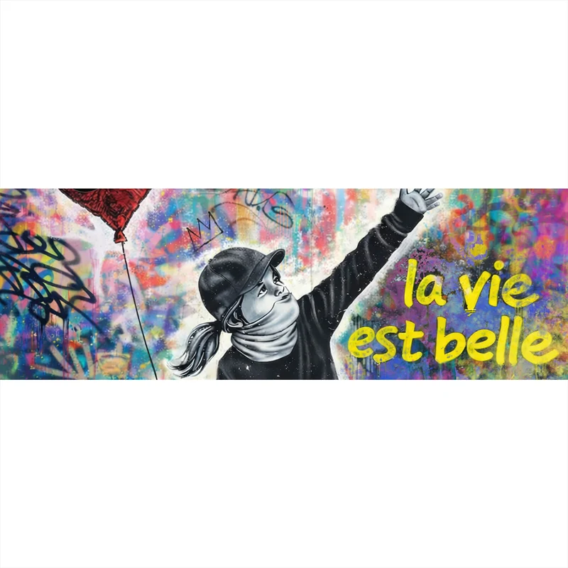 Aluminiumbild La vie est belle Das Leben ist schön Panorama