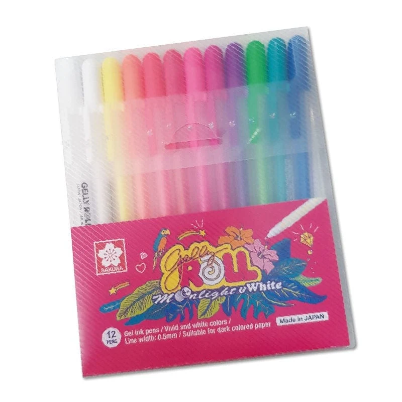 Gelly Roll Moonlight & White Gel Ink Pens Set of 12