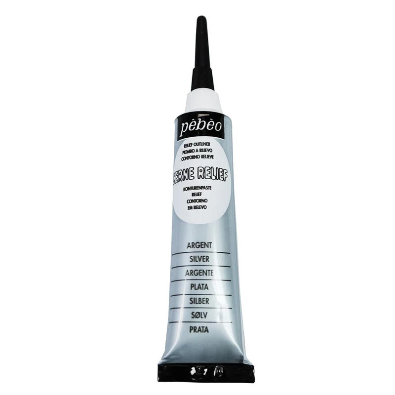 Pebeo - Glass & Tile Outliner - Cerne Relief - Silver 20ml
