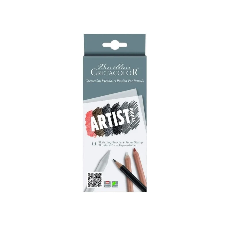 Cretacolor Artist Studio Sketching Pencils & Paper Stump Set of 11