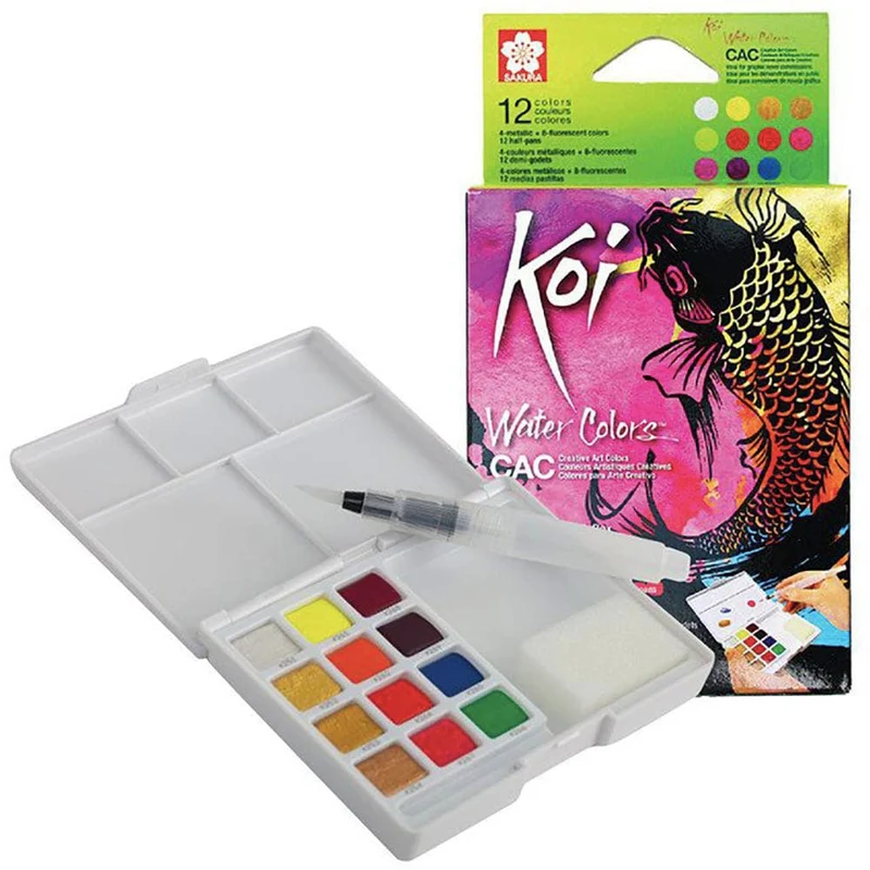 Sakura Koi Watercolour Field Box Set 12 Creative Colours