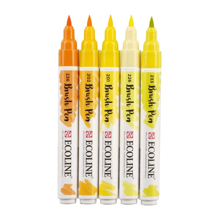 Ecoline Brush Pen Watercolor Pens Yellow
