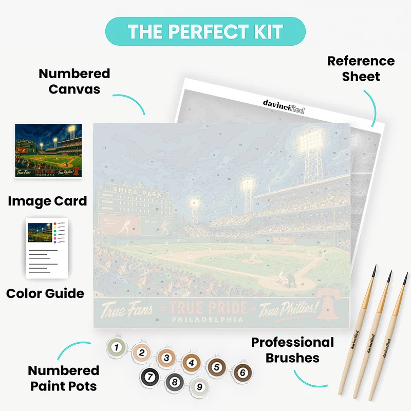 Shibe Park Night Game - Paint by Numbers Kit