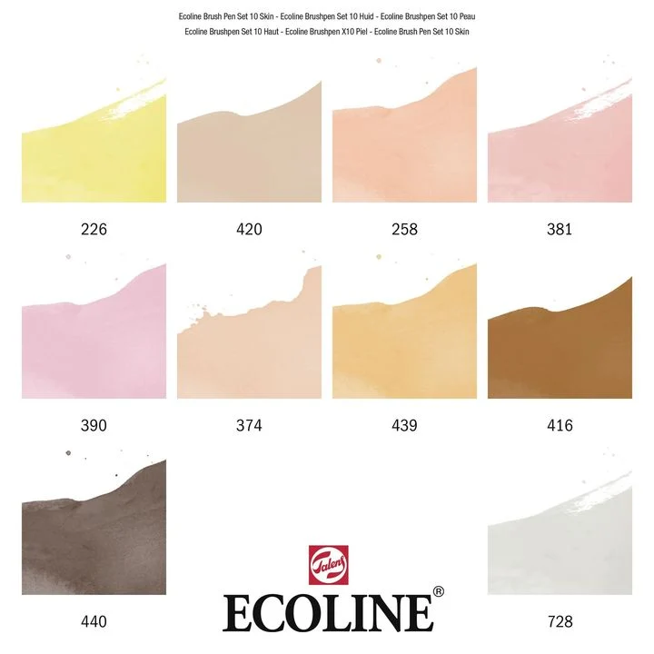 Ecoline Skin Watercolor Brush Pens