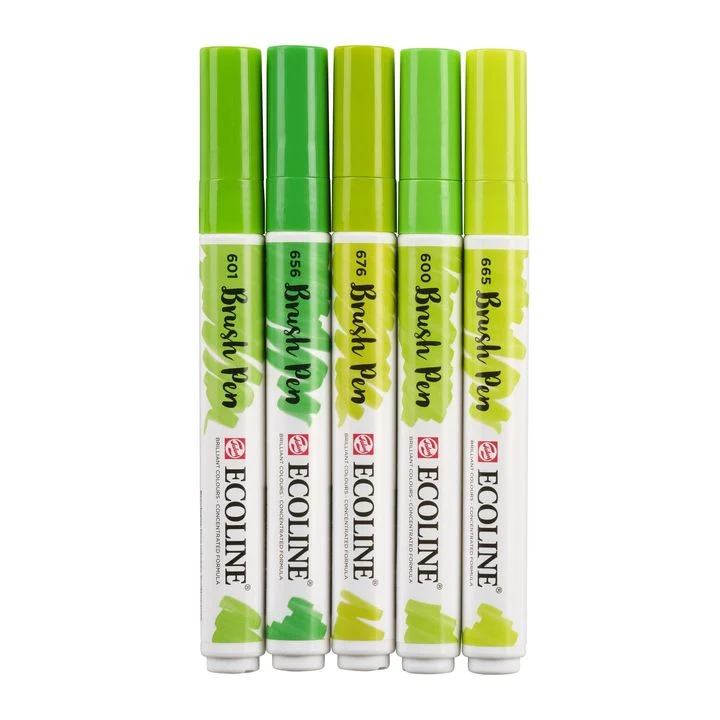 Ecoline Brush Pen Green Watercolor Pens