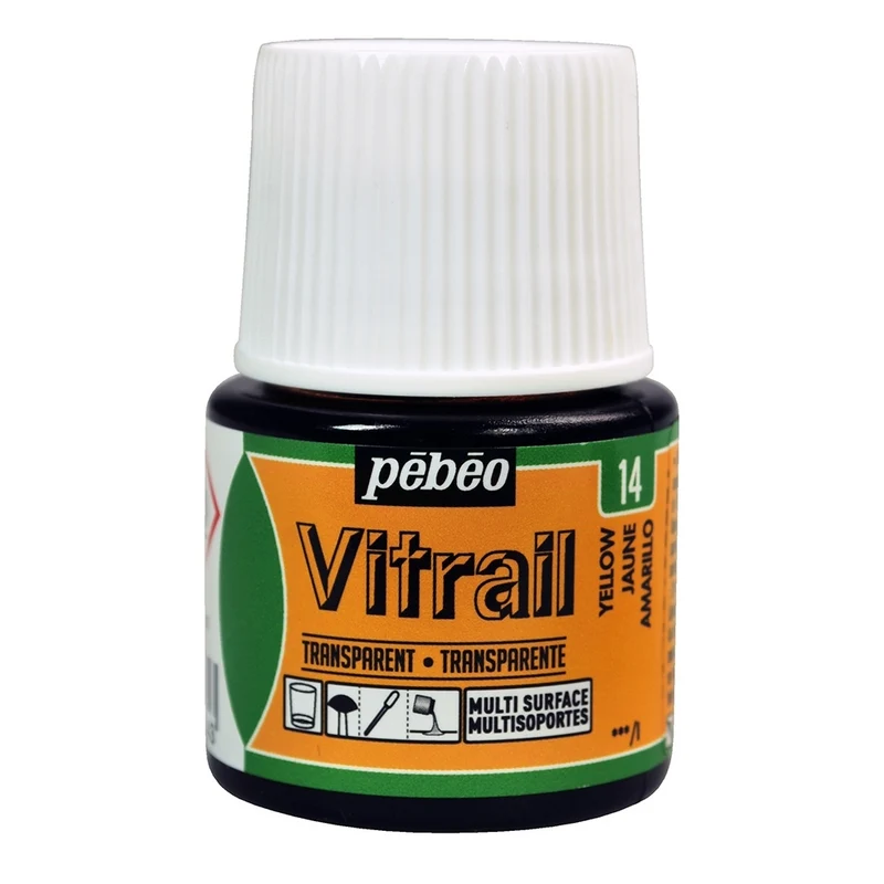 Pebeo - Vitrail - Glass & Tile Paint - Transparent - Yellow - 45ml