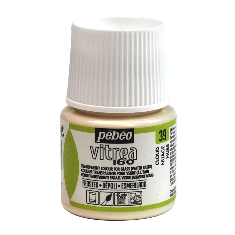 Pebeo - Vitrea 160 - Glass & Tile Paint - Frosted - Cloud - 45ml