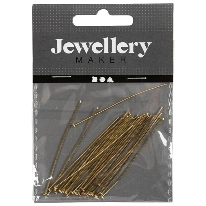 50 mm Head Pins with Flat Ends