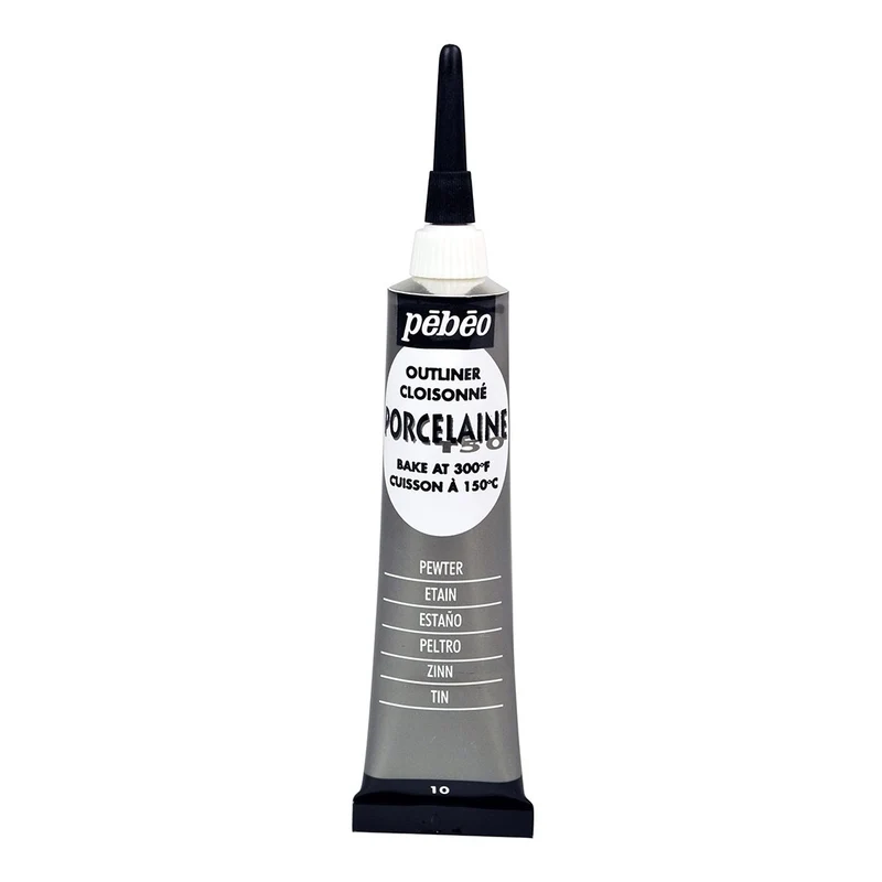 Pebeo - Porcelaine 150 Outliner 20ml Pewter