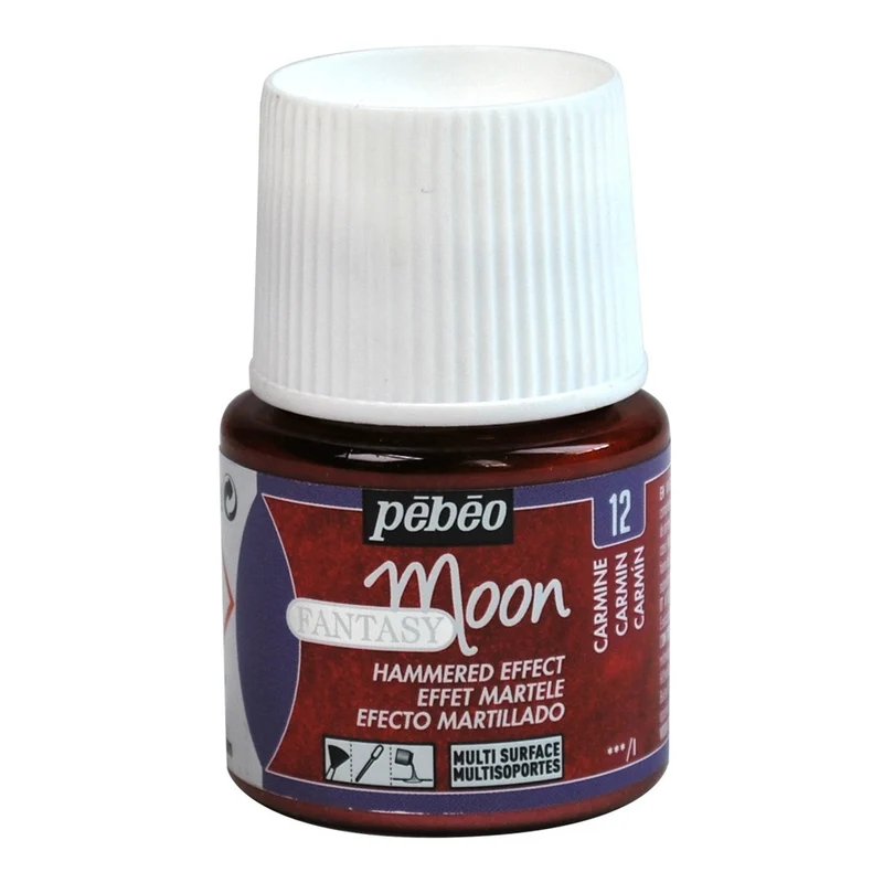 Pebeo - Fantasy Moon - Hammered Pearl Effect - Carmine - 45ml