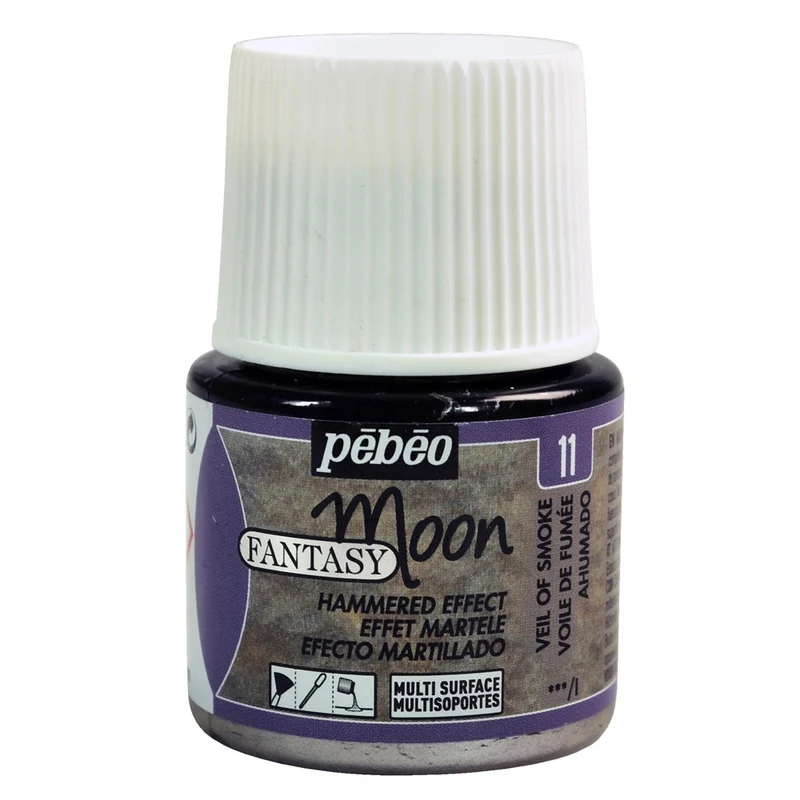 Pebeo - Fantasy Moon - Hammered Pearl Effect - Veil Of Smoke - 45ml