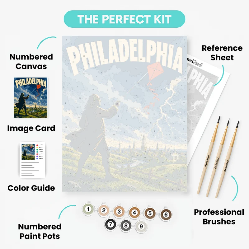 Franklin's Storm Kite - Paint by Numbers Kit