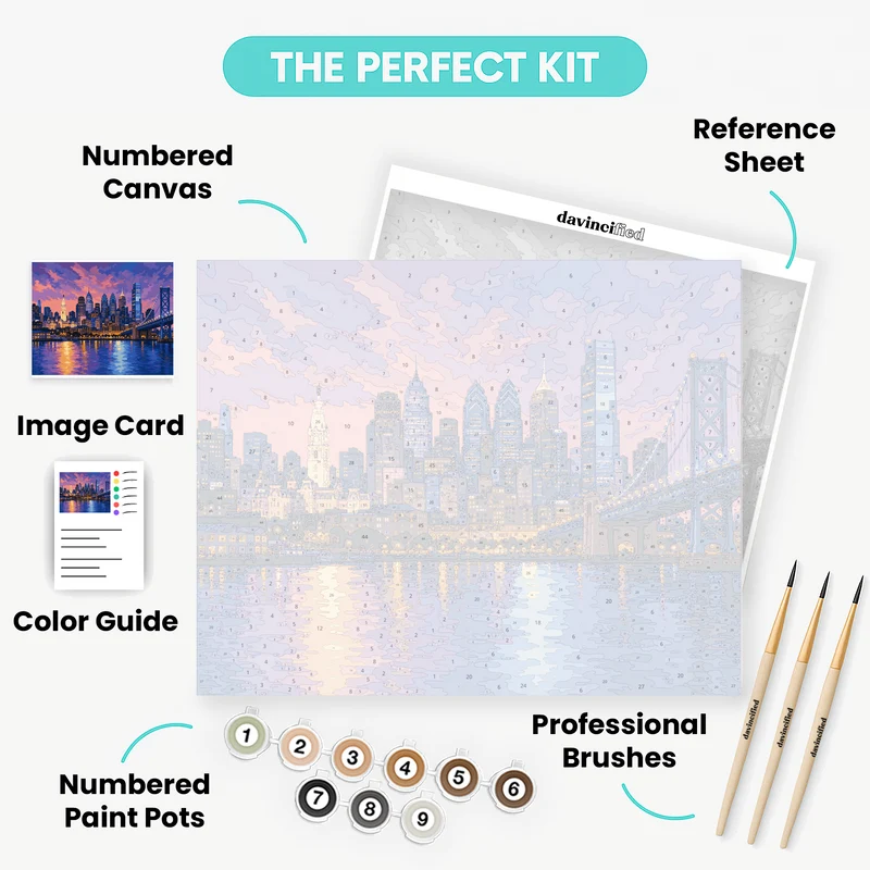Delaware River Twilight - Paint by Numbers Kit
