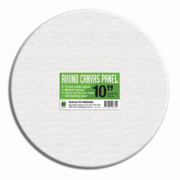 Round Canvas Panel White