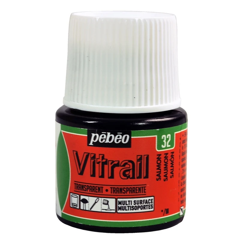 Pebeo - Vitrail - Glass & Tile Paint - Transparent - Salmon - 45ml