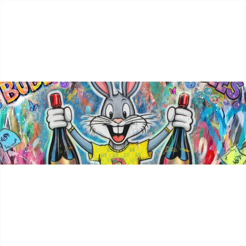 Spannrahmenbild Hase in Feierlaune Panorama