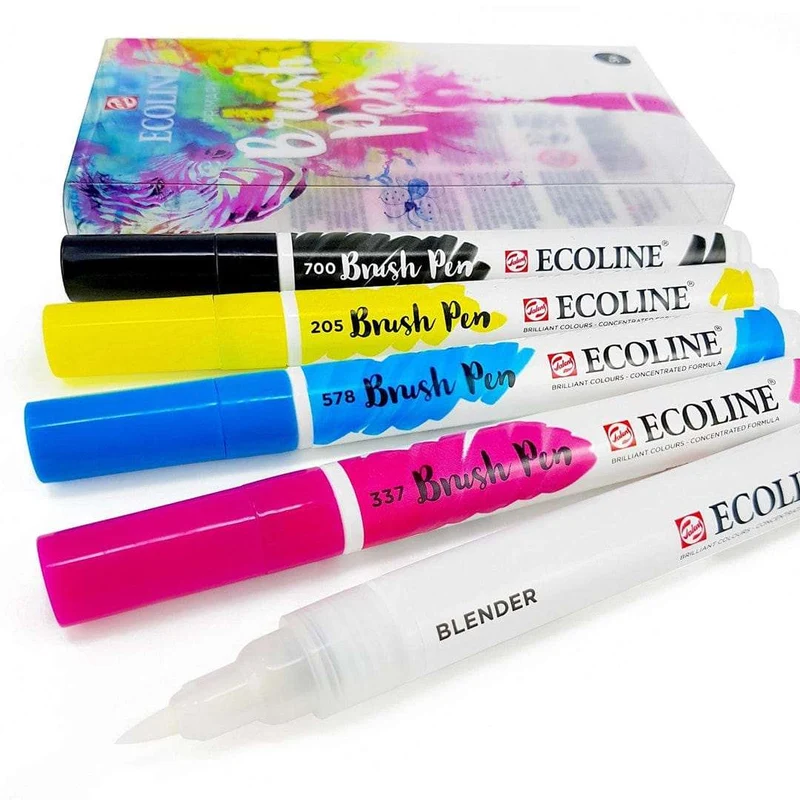 Ecoline Brush Pen Primary Set of 5