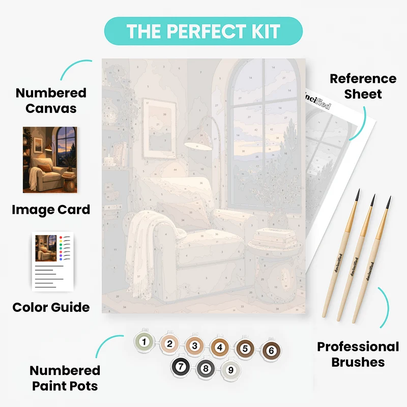 Twilight Reading Nook - Paint by Numbers Kit