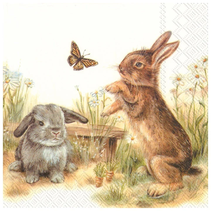 Bunny Decoupage Napkins - 1 pc