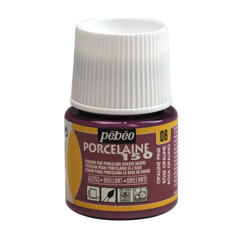 Pebeo - Porcelaine 150 Gloss Paint - Opaline Pink - 45ml