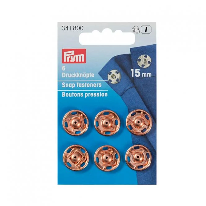 Prym Annäh-Druckknopf 15mm roségold