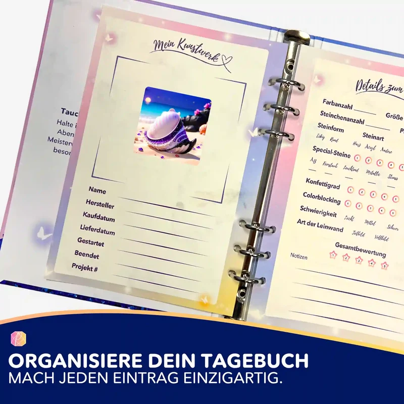 Aufkleber 5er-Set - Muschel Violett