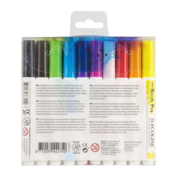 Ecoline Brush Pen Bright Watercolor Pens